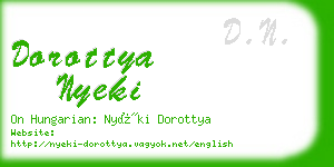 dorottya nyeki business card